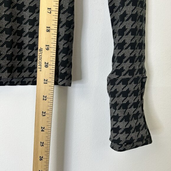 Rhone Houndstooth Seamless Base Layer 1/4 Zip Top Women’s Size XS Black Gray - Picture 6 of 7